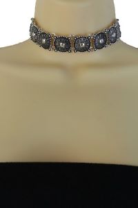 【送料無料】ネックレス クランプビンテージパーツfemmes collier antique vintage argent mtal pices breloque ras du cou