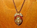 【送料無料】ネックレス　ロシアレッドカラーエナメルスワロフスキークリスタルエッグpendentif russe authentique collier rouge maille cristaux swarovski oeuf