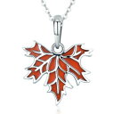 ネックレス　スターリングシルバーメープルリーフシャフトpendentif en argent sterling 925 automne rable arbre feuille