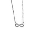 【送料無料】ネックレス　ネックレスシルバーメッシュリングcollier argent 925 maille fort anneau infini 12x5mm