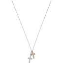 【送料無料】ネックレス サドルスワロフスキークロスcollana donna morellato love sadr06 acciaio croce bicolor ros swarovski cross