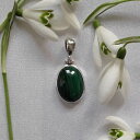【送料無料】ネックレス クリエイションシルバーシックマラカイトagnes creations joli pendentif femme chic en argent 925 orn dune malachite