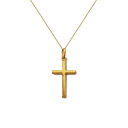 【送料無料】ネックレス　クランプスモールクロスゴールドcollier petite croix en plaqu or 18ct neuf longueur au choix 45cm ou 50cm