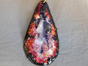 yzlbNX@H[WKXubNIWsNGiy_gper ledet limoges pendentif emaux pate de verre noir orange rose enamel pendant