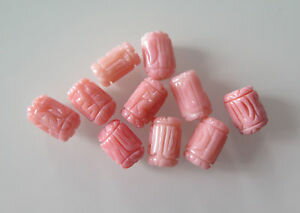 yzlbNX@R[sNR|[lg10 elements de corail rose sculptes 1012mm