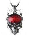 【送料無料】ネックレス ゴスロックコードクランプゴシックヘッドgoth alchemy collier cordon amp; pendentif tte de mort rouge flamebrain gothique