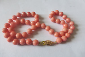 yzlbNX@R[sNlbNXcollier de perles en corail rose teinte