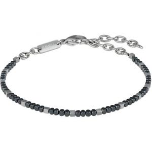 yzlbNX@Nvgbracciale uomo breil krypton tj2665 acciaio ematite nero grigio bilux