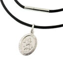 【送料無料】ネックレス ブラックレザーカラーシルバーサンクリストフセーフcuir noir collier amp; grav argent 925 saint christophe sr travels cadeau