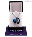 【送料無料】ネックレス オロビアンコスワロフスキーオリジナルクリスタッロクオーレブルドナcollana oro bianco swarovski elements originale g4love cristallo cuore blu donna