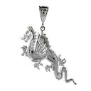 【送料無料】ネックレス　グラムスターリングシルバーペンダントドラゴン108 grammes argent sterling dragon pendentif