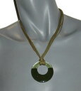 【送料無料】ネックレス　ロープクランプグリーンガラスクリエーターカキマイマニアbijoux de crateur pour femme collier corde et verre vert amp; kaki lamp;my mania neuf