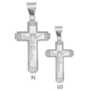 yzlbNX@X^[OVo[NX}bgwbhargent sterling hautement poli croix crucifix pendentif finition mat vius tte