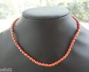 yzlbNX@KXr[YIWNv^[collier fin tour de cou perles de verre couleur orange nacr