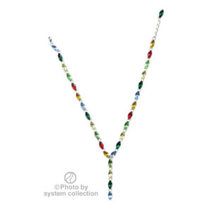 ネックレス　スワロフスキーエレメントシャトルバスネックレスypsylon navette collier avec swarovski elements beaucoup de couleurs