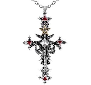 ネックレス　クロスローマペンダントアンクゴシックilluminati croix pentagramme pendentif romain ankh alchemy gothic p397