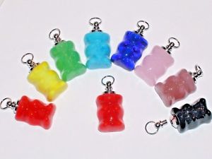 【送料無料】ネックレス　ミニチュアベアガラスバルブゴムクリスマス1 pc miniature verre ours bouteille gomme ampoule pendentif dk bl nol cadeaux