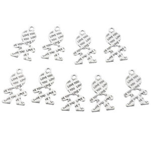 ̵ۥͥå쥹ڥȥ᥿륻åȥ֥쥹åȥͥå쥹5set mixte pendentifs breloque mtal humaine pr bracelet collier 24mmx15mm