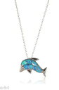 【送料無料】ネックレス　オーストラリアペンダントネックレスaustralian bleu opale de feu pendentif dauphin collier en vritable