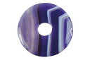 【送料無料】ネックレス ドーナツパープルスモークdonut ou pi chinois agate teinte violette 4cm