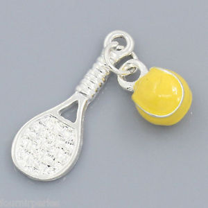 ̵ۥͥå쥹ڥȥʥƥ˥饱åȥС50 pendentifs breloques mail raquette tennis argent 25x9mm 115x75mm b25431