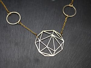 【送料無料】ネックレス　カラーリングチャートゴールデンサークルcollier avec anneaux et cercle mot..