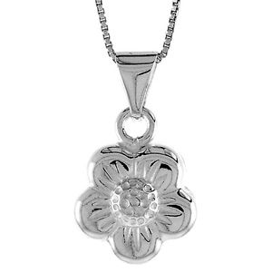 【送料無料】ネックレス　スターリングシルバーペンダントチャームイタリアボックスイタリアargent sterling pendentif fleur charme,fabriqu en italie,457cm italien bote