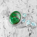 yzlbNX@X^[OVo[gp[Yy_gO943 grammes en argent sterling 925 100 pure chrysocolla bleu topaze pendentif