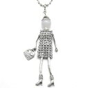 yzlbNX@y_glbNXhXsp335 sautoir collier pendentif poupe robe strass et mtal argent avec sac