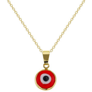 yzlbNX@S[hbLbhlbNX18k plaqu or protection rouge mauvais oeil collier amulette femmes 483cm