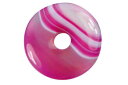 【送料無料】ネックレス ドーナツピンクスモークdonut ou pi chinois agate teinte rose 4cm