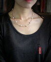 【送料無料】ネックレス シングルクランプエンドクラスホワイトパールレトロビンテージオリジナルcollier simple fin class dor mignon perle blanc retro vintage original xxl 1(4)
