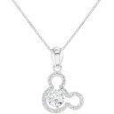 【送料無料】ネックレス　スターリングシルバージルコンマウスクリップen argent sterling 925 zircon transparent mouse collier enfants filles ados