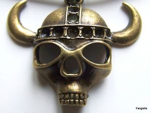 yzlbNX@NS[h@CLONbvXJwbhcollier skull tte de mort viking vieil or sur lien de cuir noir