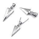 【送料無料】ネックレス チェーンステンレススチールペンダント5xbijoux pendentif de tete de fleche en acier inoxydable avec chaine pour l1e5(4)