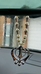 yzlbNX@V[NpWunOp[zCgplaqu argent punjabi sikh grand khanda pendentif voiture accrocher blanc perle