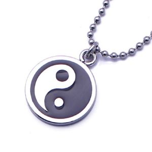 yzlbNX@XeXX`[{[`F[acier inoxydable yin yang pendentif, gratuit ball chain