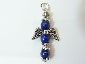 ̵ۥͥå쥹ڥȥԥ饺ߥ٥åpendentif ange croix lapis lazuli 6 mm...