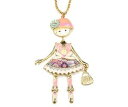 【送料無料】ネックレス ペンダントネックレスsp744e sautoir collier pendentif poupe articule femme robe mtal peint ro(4)