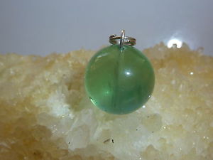 yzlbNX@y_gmagnifique pendentif sphere 1,6 cm en fluorite verte a lunitee