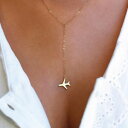 【送料無料】ネックレス　ゴールドクランプsm fr55960 or plateden argente avion collier pour femmes branchees