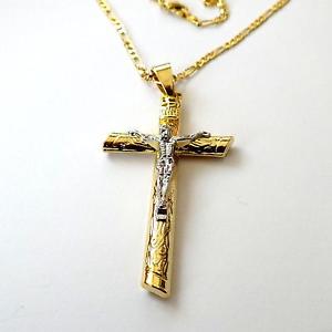 ̵ۥͥå쥹ɥʥ른ȥcollana uomo donna 54 cm c oro e argento croce classica con cristo 8 b