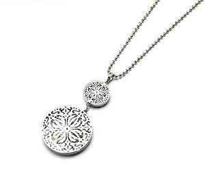 yzlbNX@_uNvT[Nt[[hVo[cl481 * sautoir collier double cercle cisel fleur cristaux mode femme argent