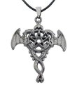 【送料無料】ネックレス ネックレスペンダントドラゴンズcollier, pendentif reprsentant 2 dragons agripps a un pentagramme, dnrys