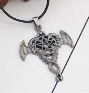 【送料無料】ネックレス　ネックレスペンダントドラゴンズcollier, pendentif reprsentant 2 dragons agripps a un pentagramme, dnrys