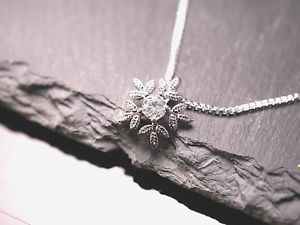 yzlbNX@Xm[t[NlbNX925 argent collier avec flocon de neige glace fleur eisblumestrass