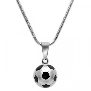 yzlbNX@XeXX`[X|[c{[A[Xt@TbJ[y_glbNX1 collier en acier inox avec football pendentif en argent balle sport motif fan