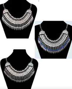 yzlbNX@NbvgCoVo[t@^W[collier plastron ethnique argent tribale fantaisie neuf tendance femme fille