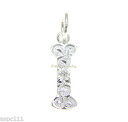 【送料無料】ネックレス スターリングシルバーハワイアンヘビープルメリアen argent sterling 925 lourde hawaen plumeria volutes lettre initiale i pendant(4)