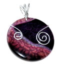 【送料無料】ネックレス ペンダントメノウボルドーパープルpendentif original plaqu argent agate naturelle violet bordeaux bijou pendant